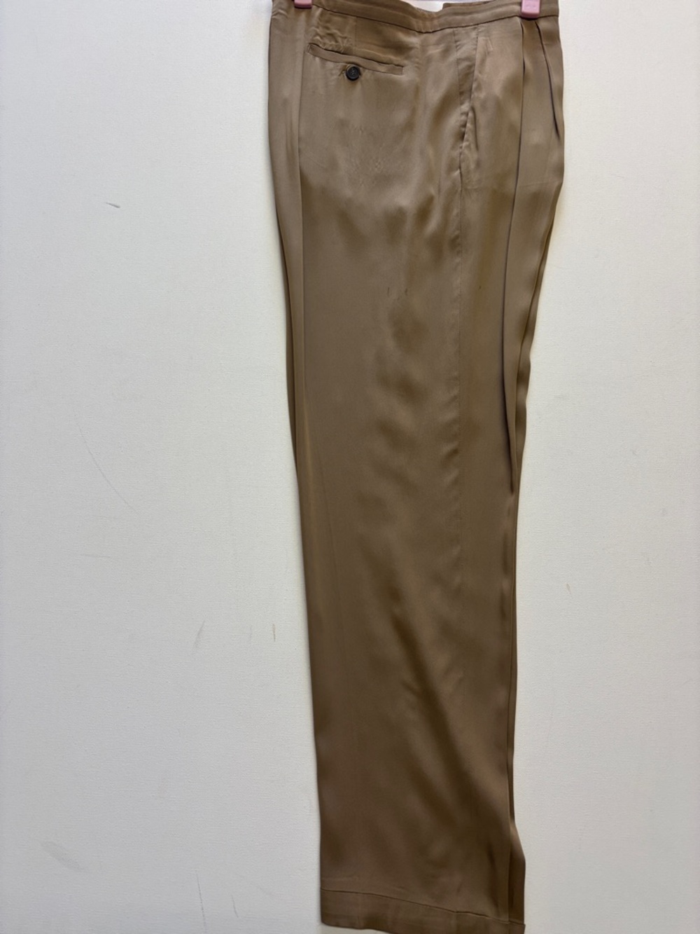 Piazza Sempione Men's Brown Pleated Dress Trousers